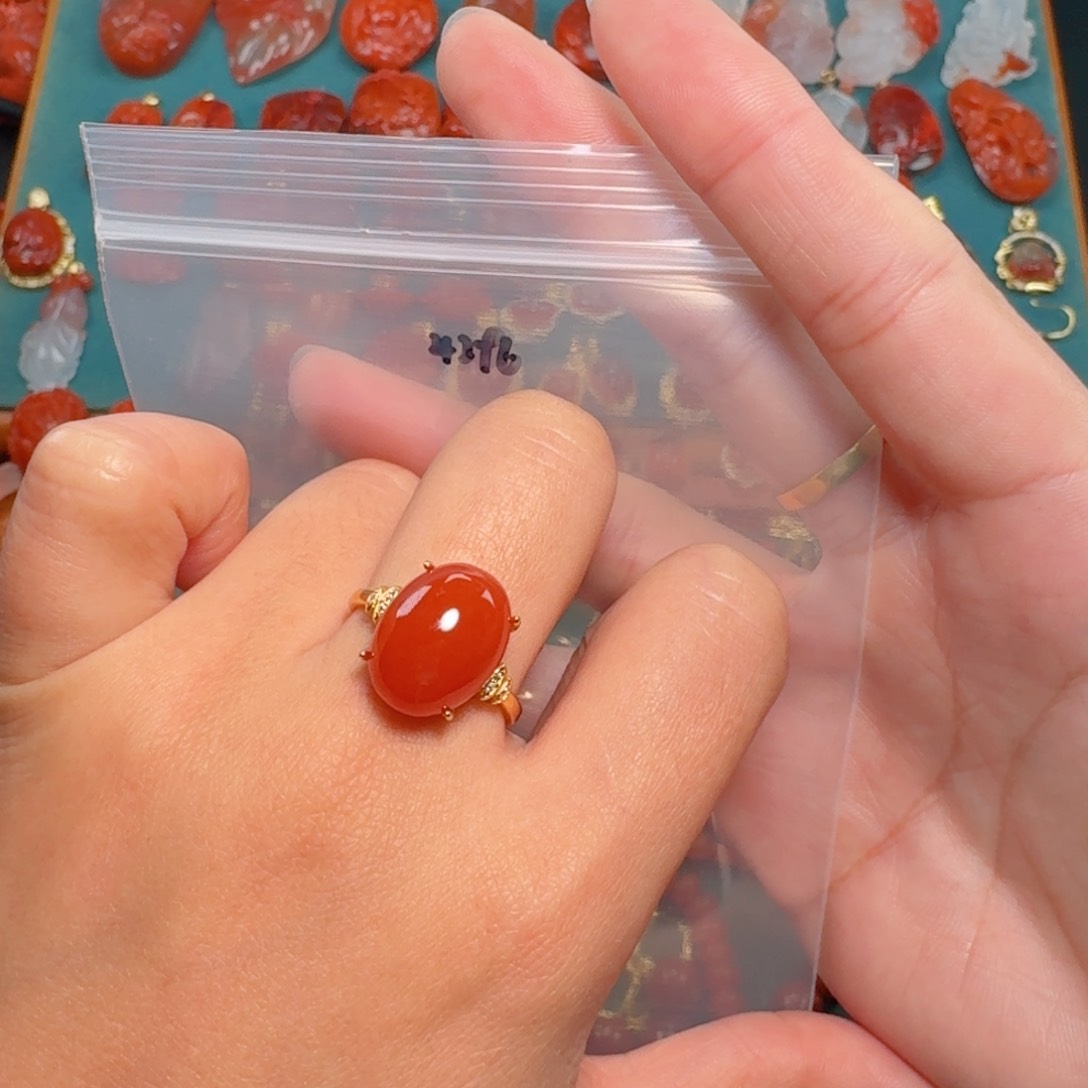 南红玛瑙南红银S925镶嵌