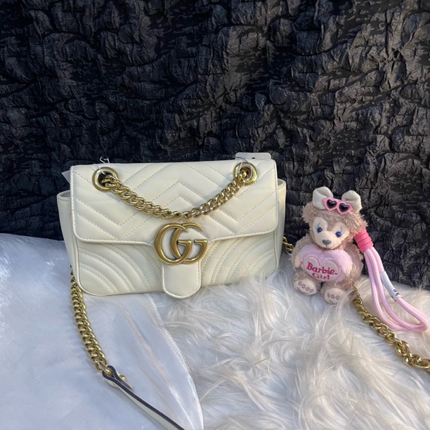 95新 GUCCI/古驰 古驰白金22马蒙翻盖斜挎包