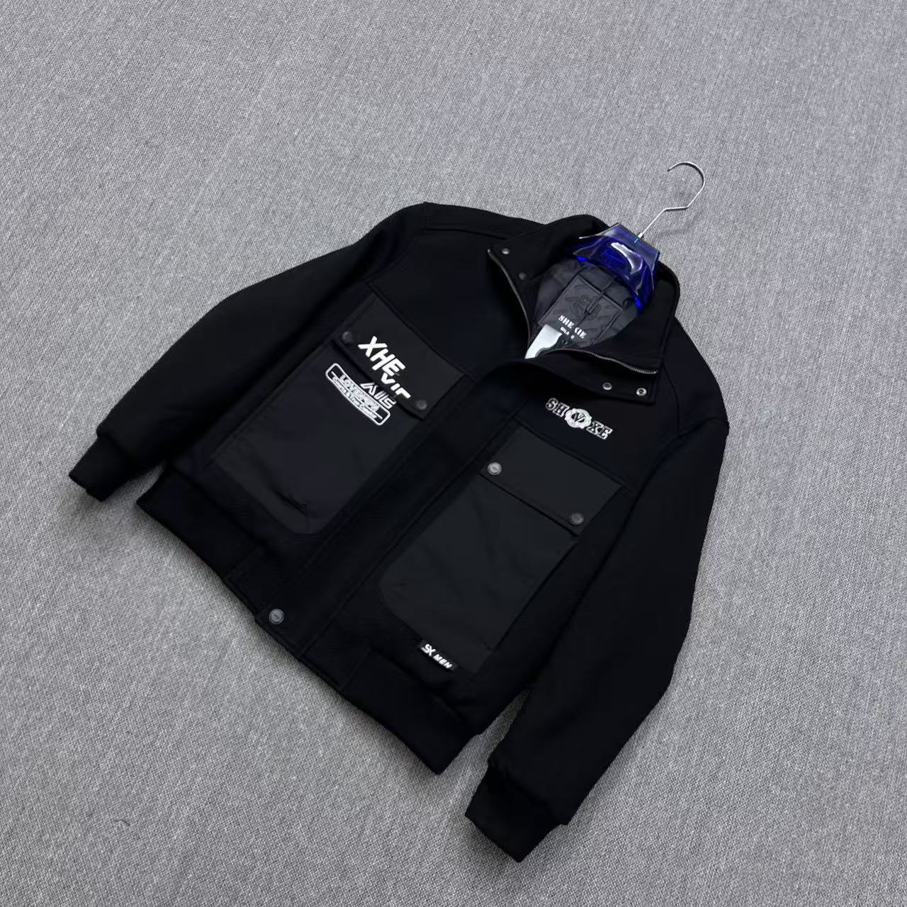 欧品男士秋冬新款个性潮流外套时尚经典保暖休闲冬季夹克 1008