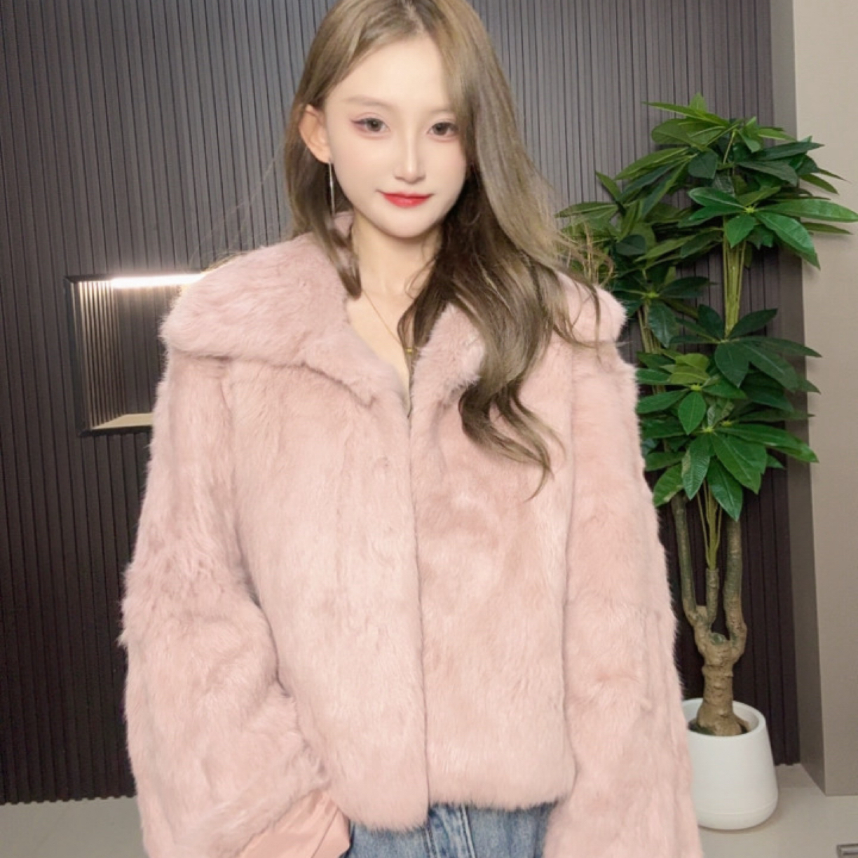 【WY•Fur】“温柔兔毛”2025兔毛短款小个子适穿皮草洋气时髦精外套
