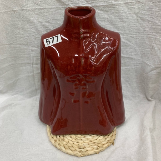 B037陶瓷花瓶摆件口径5高28宽21