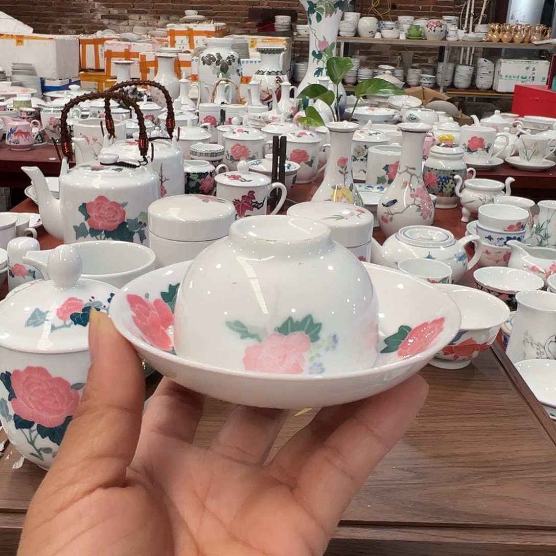 醴陵瓷直播供货基地手绘