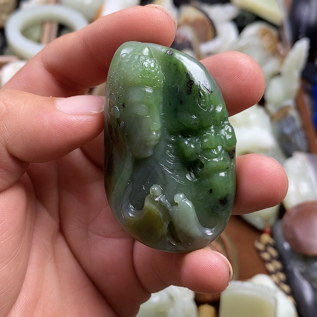 和田玉（糖玉）挂件未镶嵌