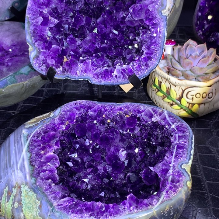 水晶高货紫晶盆未镶嵌❥*宝