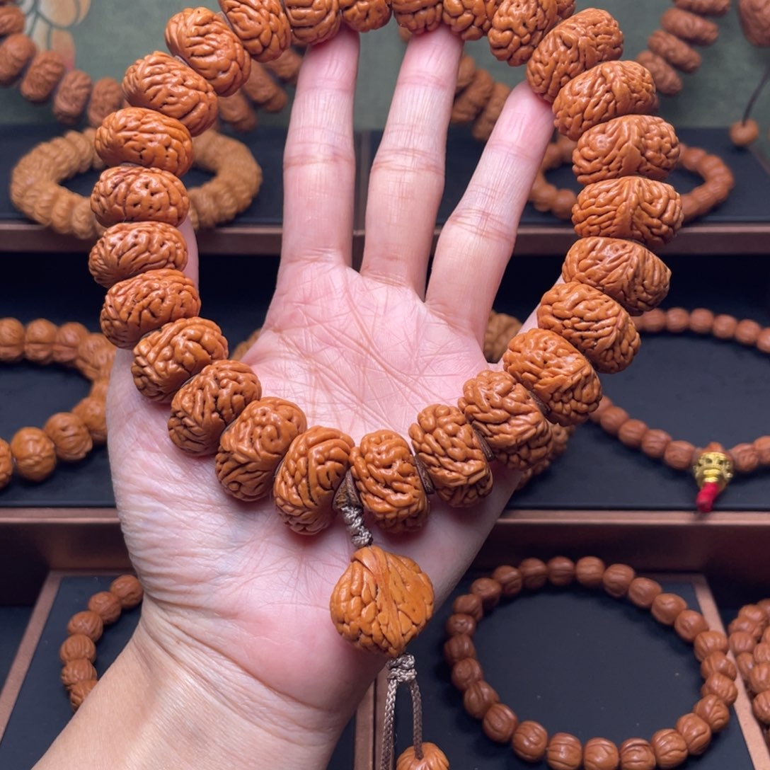 桃核手串22麒麟纹