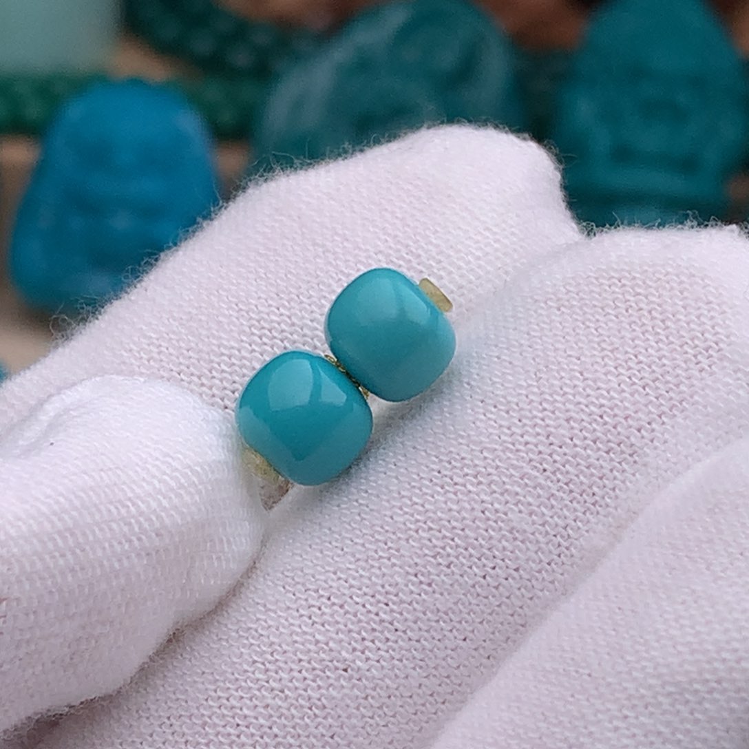 未镶嵌绿松石珠宝奇石7mm