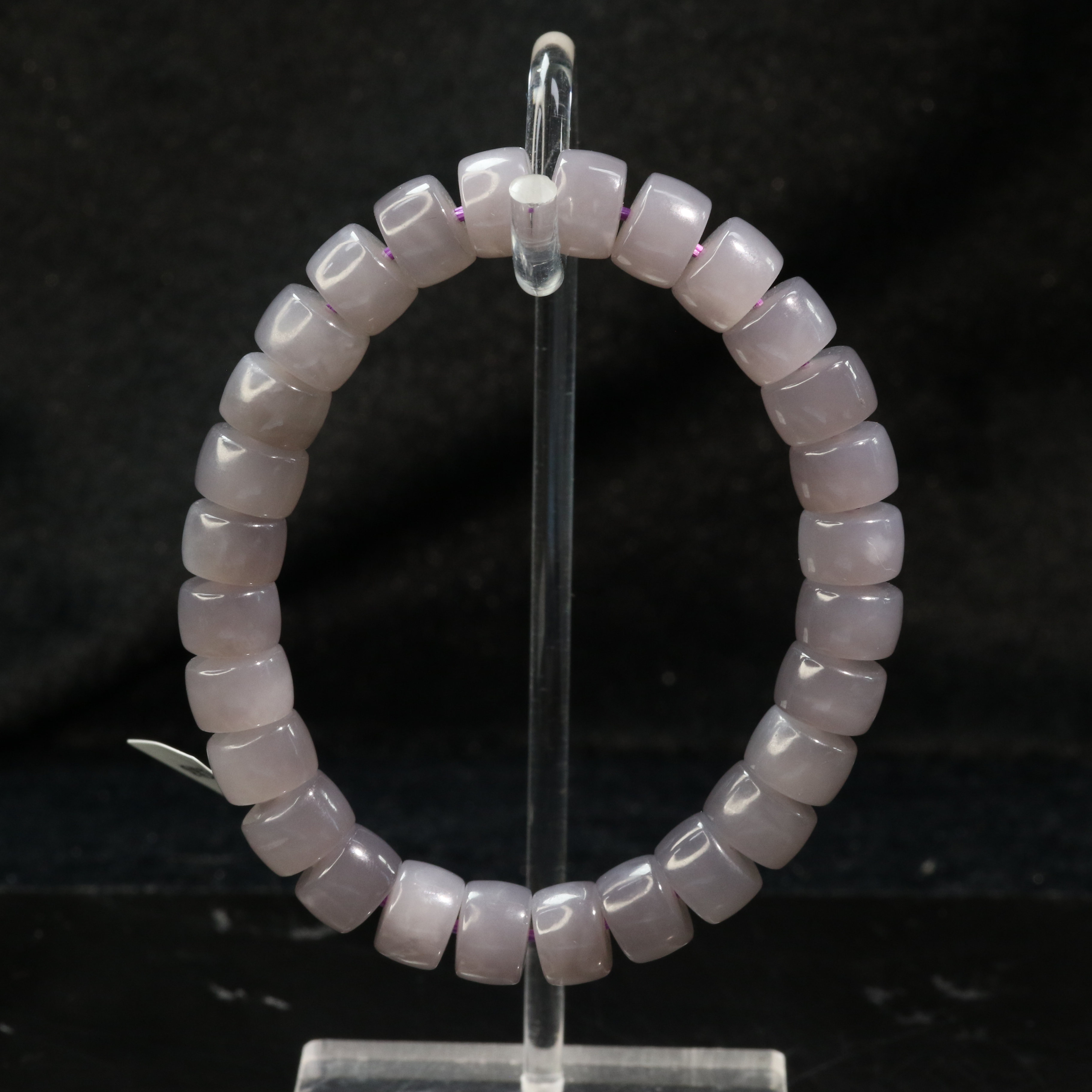 7和田玉烟紫老型手串/101193上海嘉禾拍卖