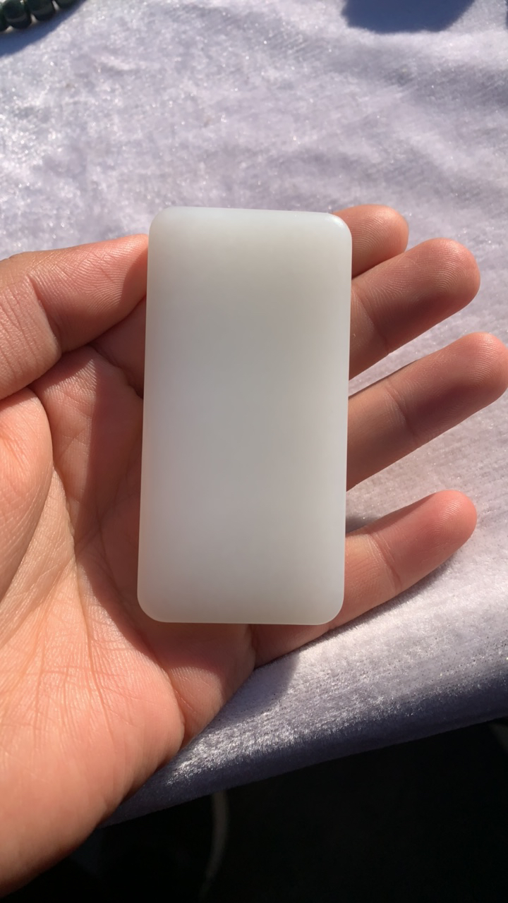 和田玉大无事牌高货毕业级白玉天花板羊脂白