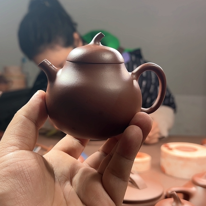 紫砂茶壶花*木半手工原矿紫砂壶