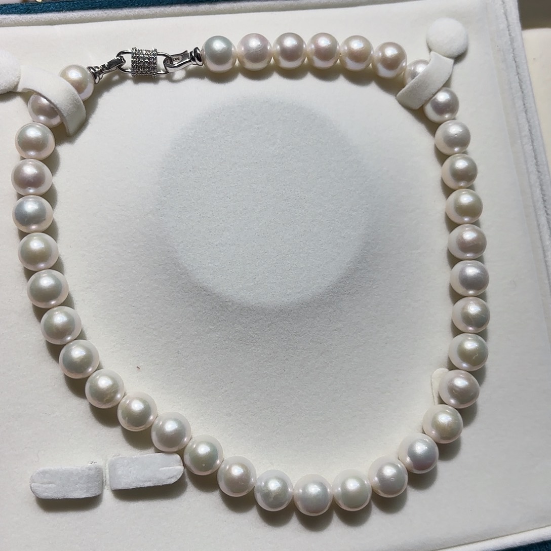 银S925镶嵌淡水珍珠颈饰