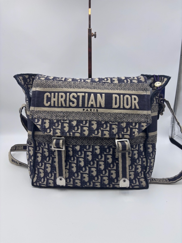 95新 DIOR/迪奥 【蕾】 60 0211 帆布老花邮差包