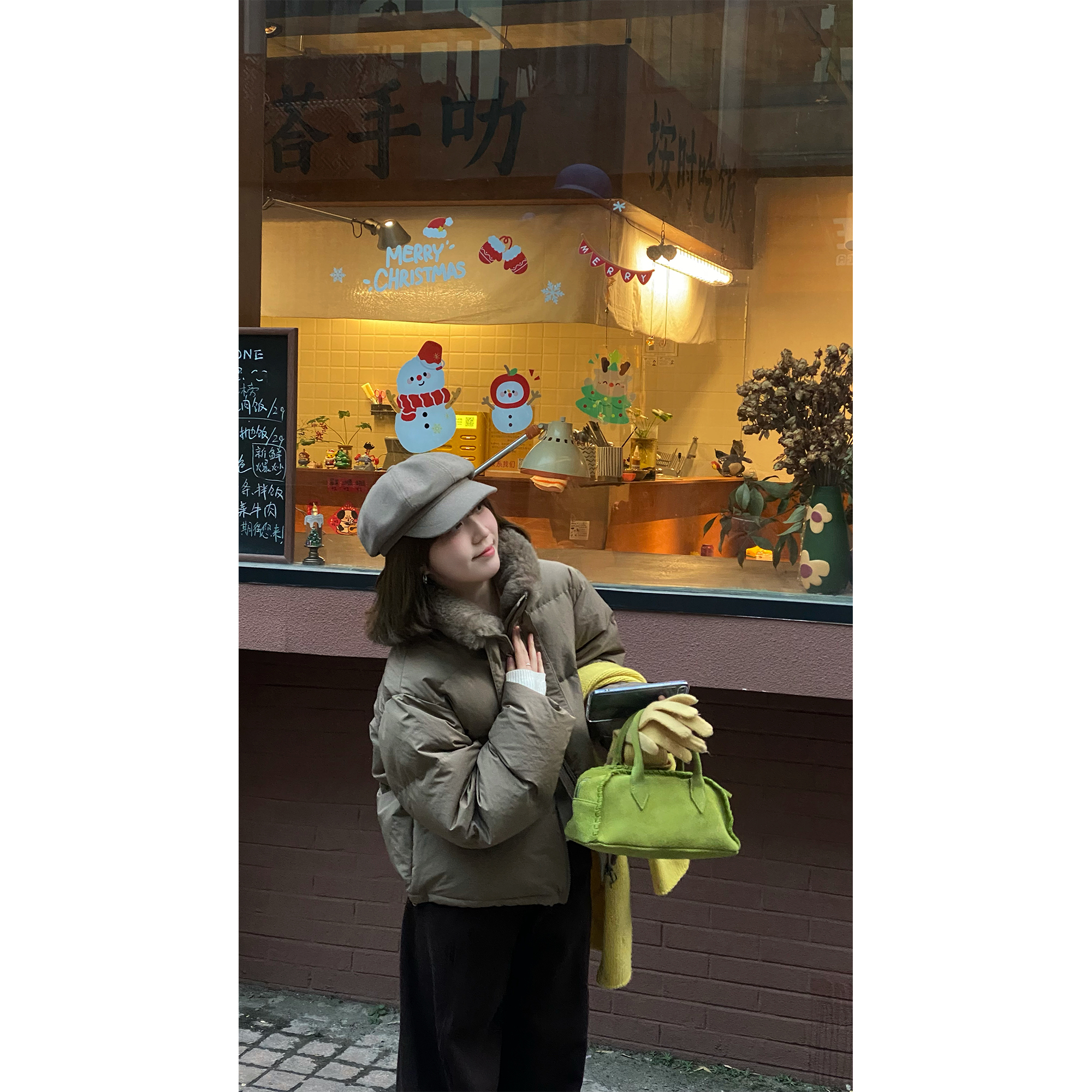 zhukele 飘带立领羽绒服