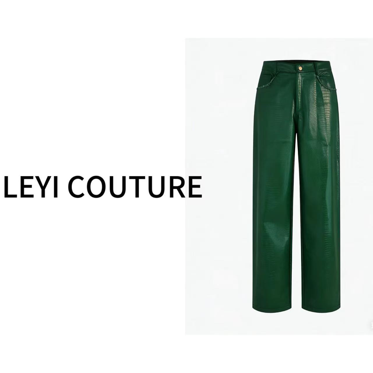 【 LEYI COUTURE】畑畑2025高端气质”拉长比例“时尚长裤 02531