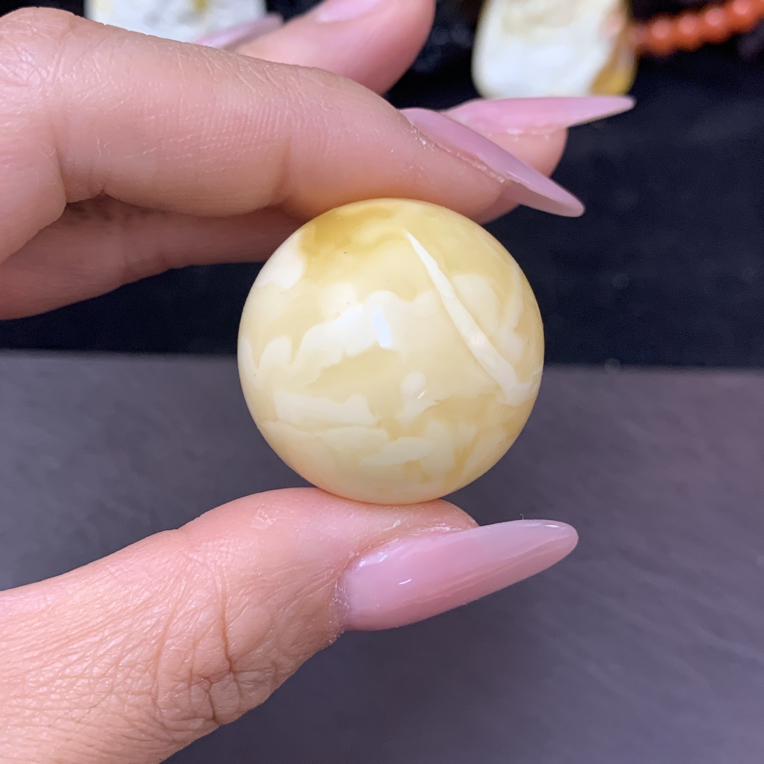 26+蜜蜡圆珠妖花单珠锁骨全品俄料无优化