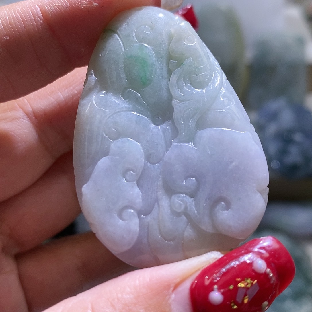 【闪购商品】翡翠颈饰未镶嵌荷叶