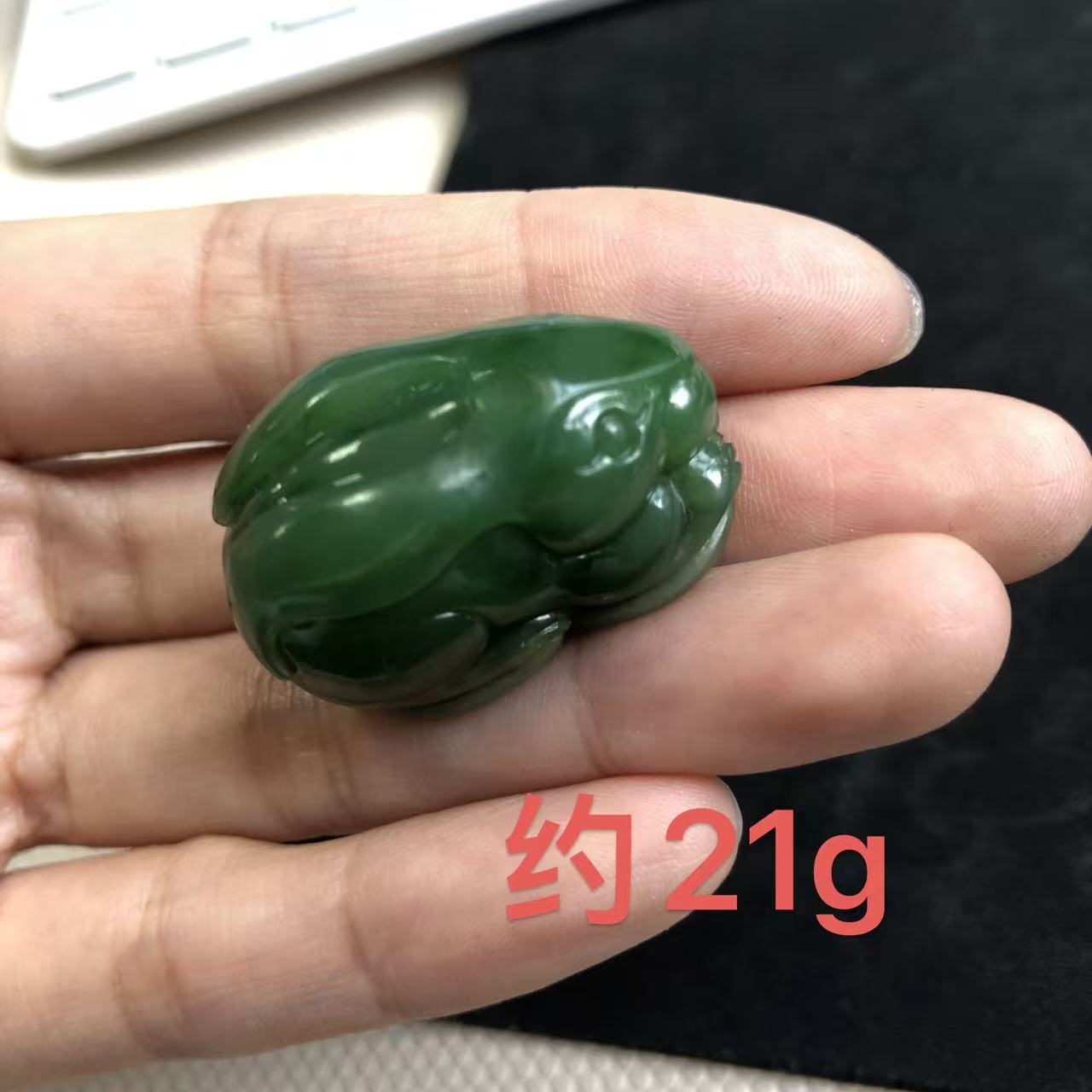 碧玉菠菜绿貔貅 约21g1