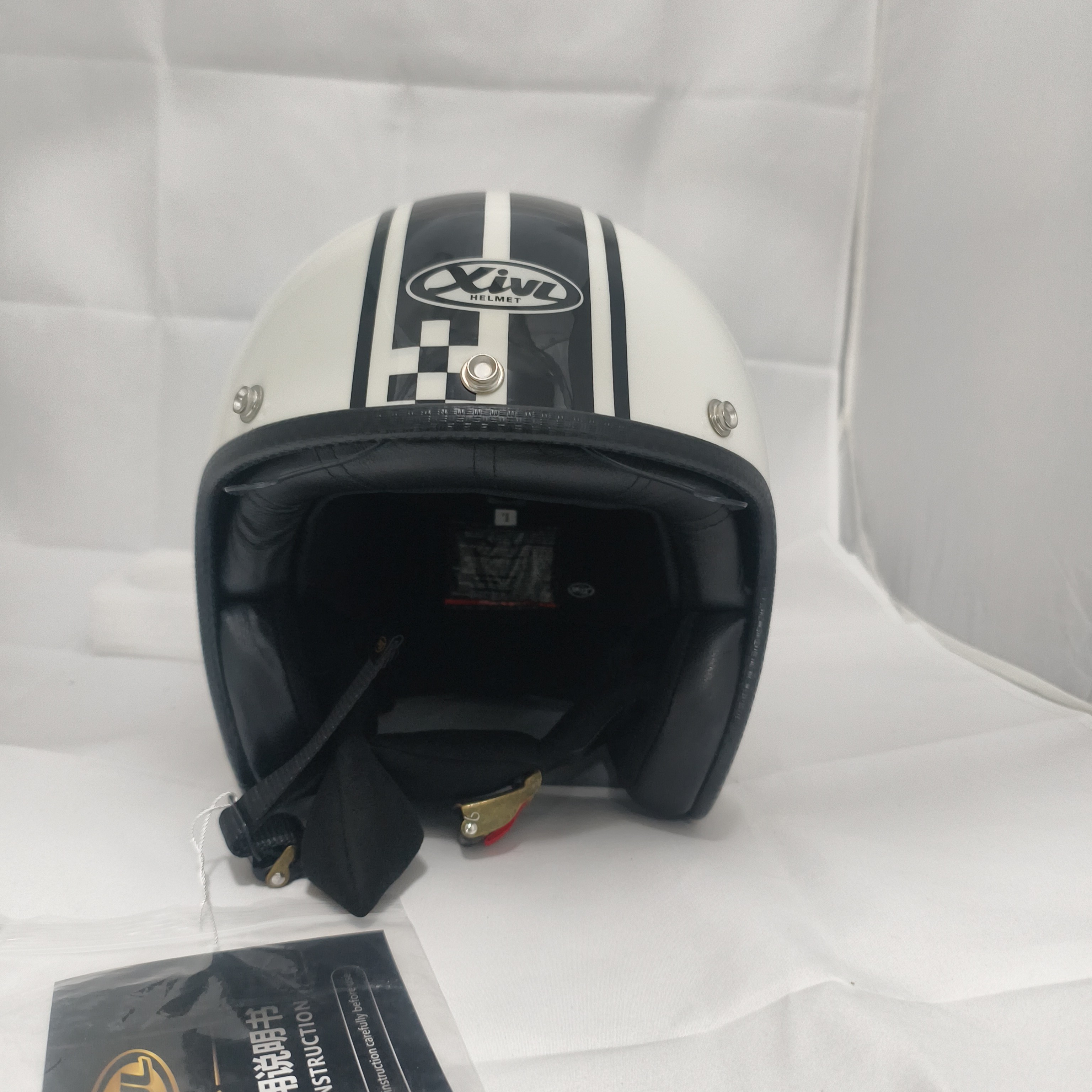 男女通用复古摩托车四分之三半覆式头盔3C认证透气防晒