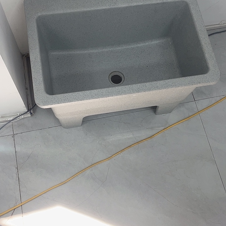 幽***香石英石拖把池60*40*40灰