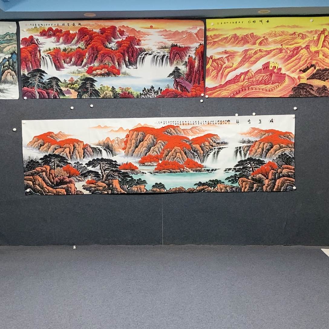 国画小丈二山水一副