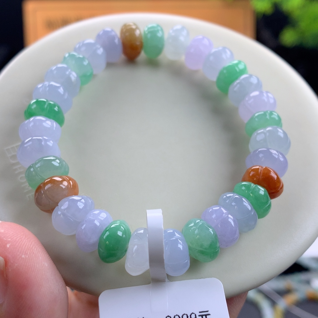 翡翠未镶嵌手链卡9.5