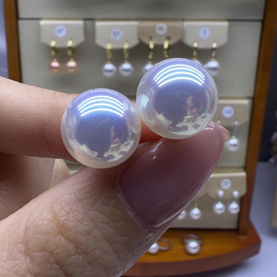 18K金镶嵌耳饰淡水珍珠