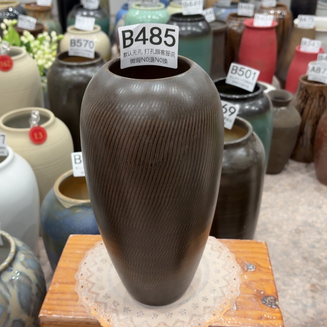 摆件485 景德镇陶瓷花瓶高27口7.5