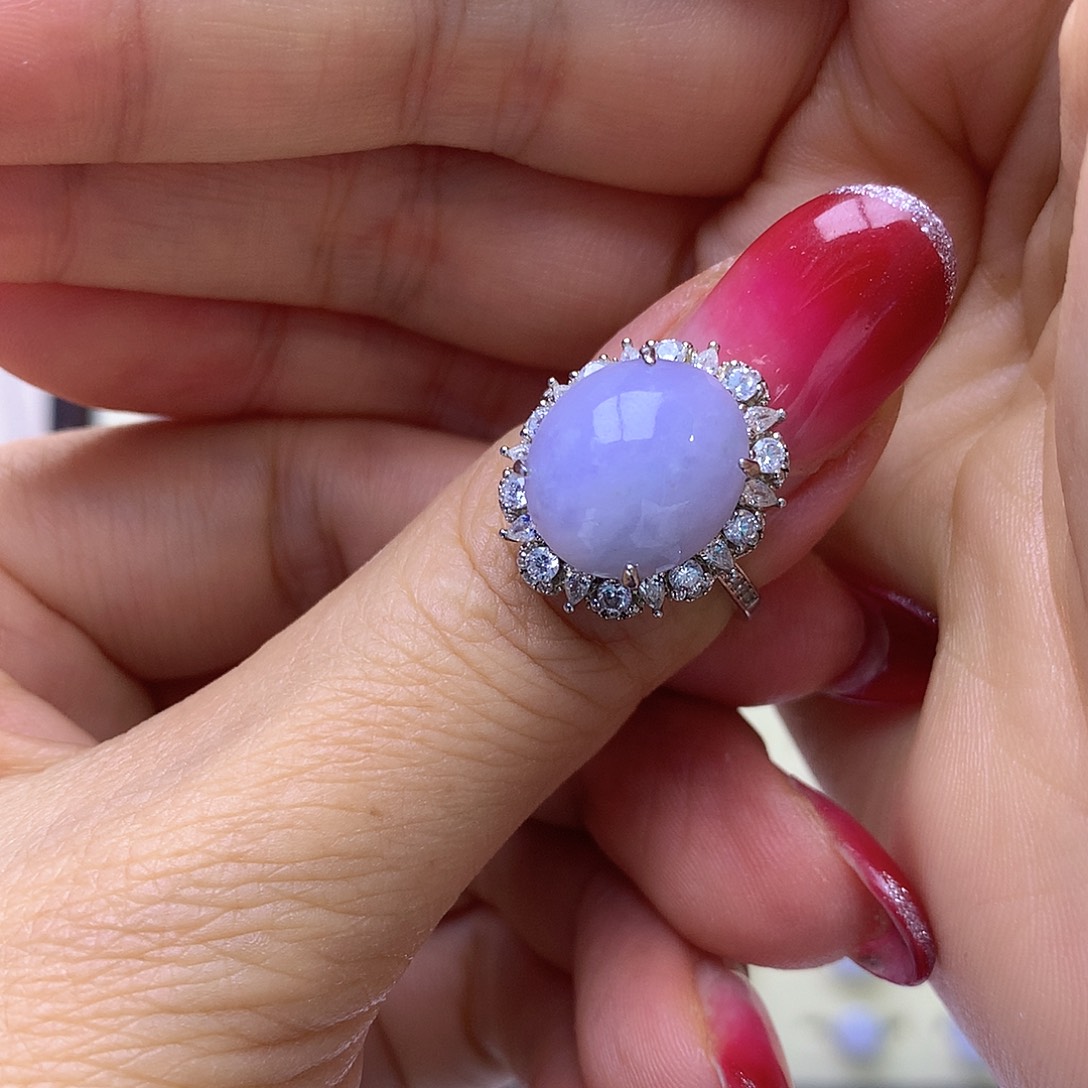 翡翠银S925镶嵌戒指011