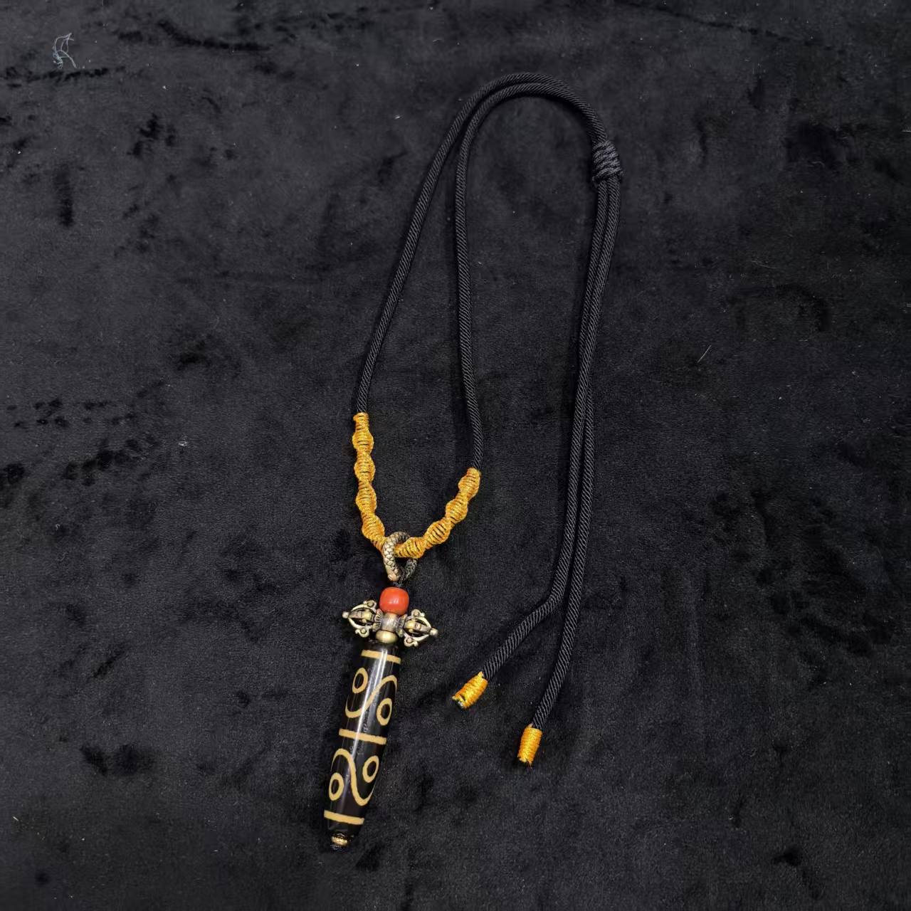 【曹美丽精选】H32847-玛瑙diy脖挂（八眼）-多样性发其一-12*47mm