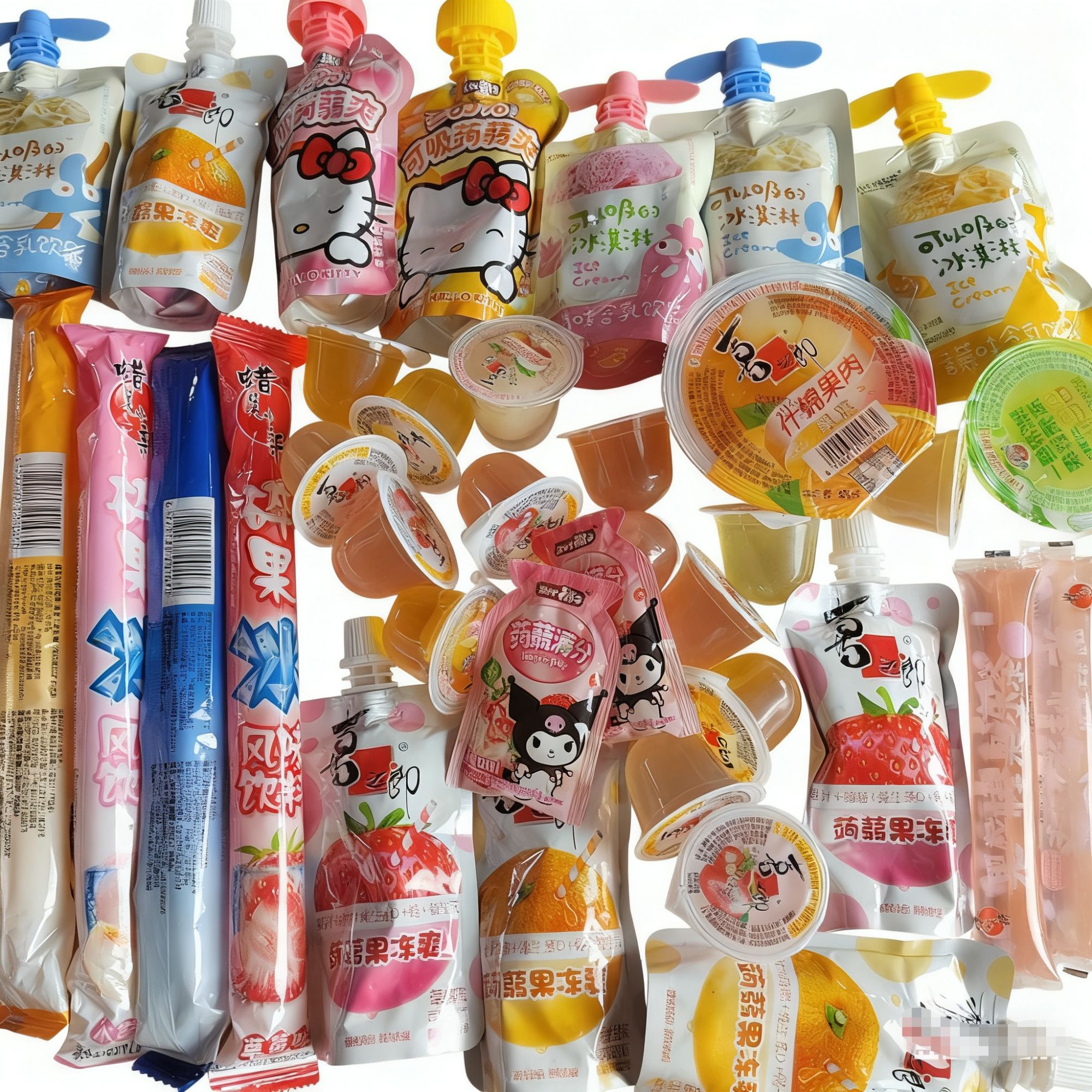 【ZB】喜之郎蜡笔小新蒟蒻果冻冰淇淋果冻爽多口味混合3斤/5斤