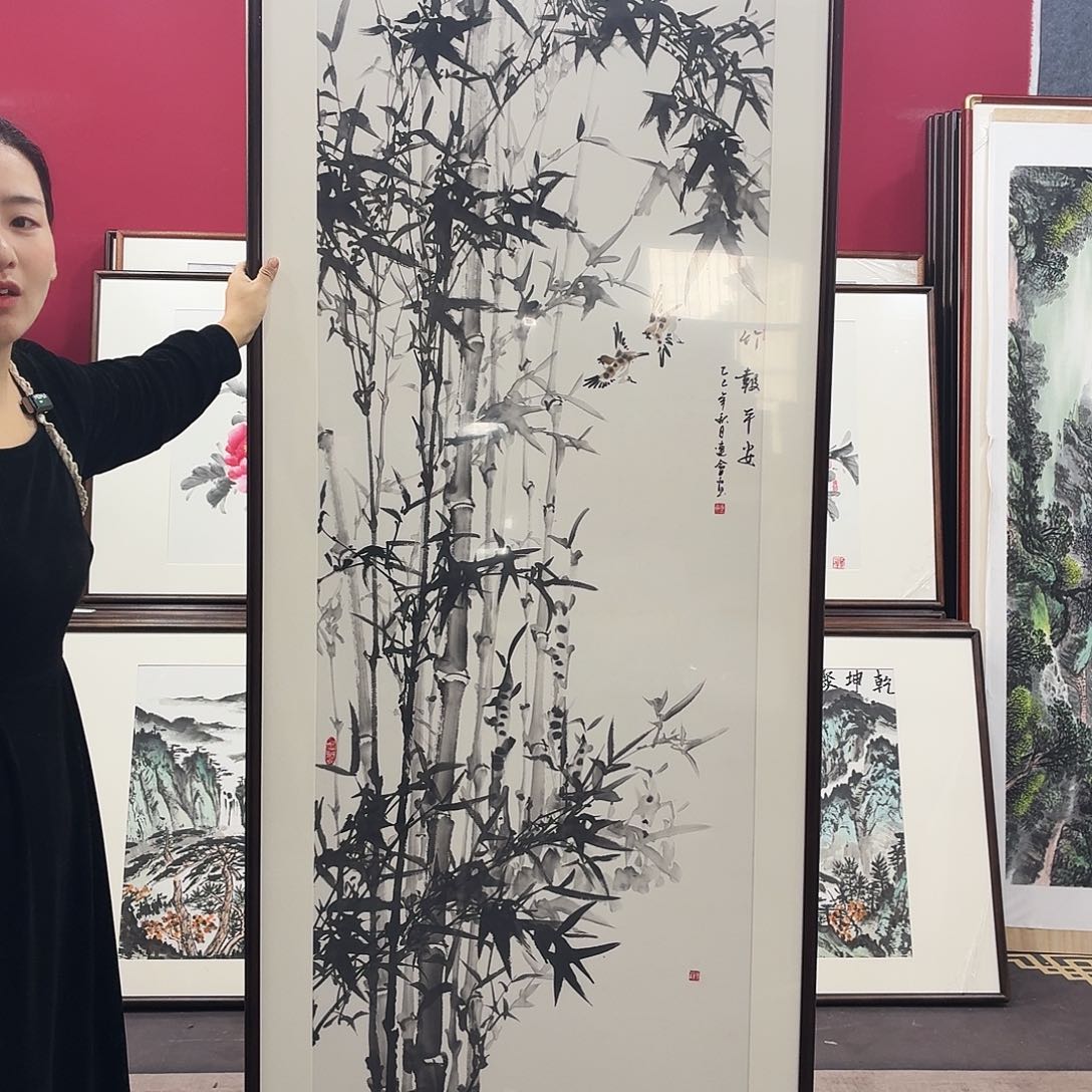 国画手绘作品210×80尺寸