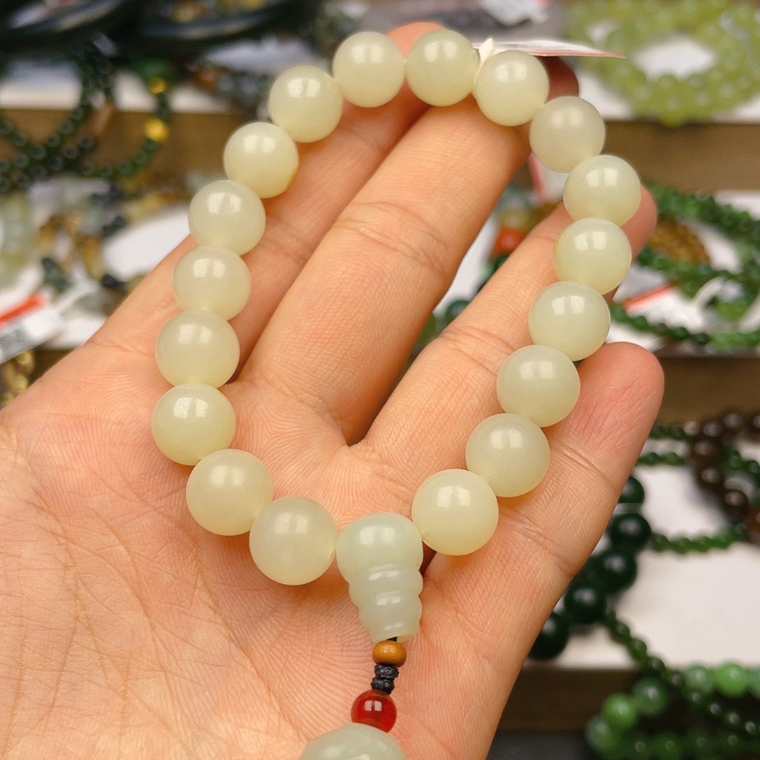 和田玉手串卡10未镶嵌