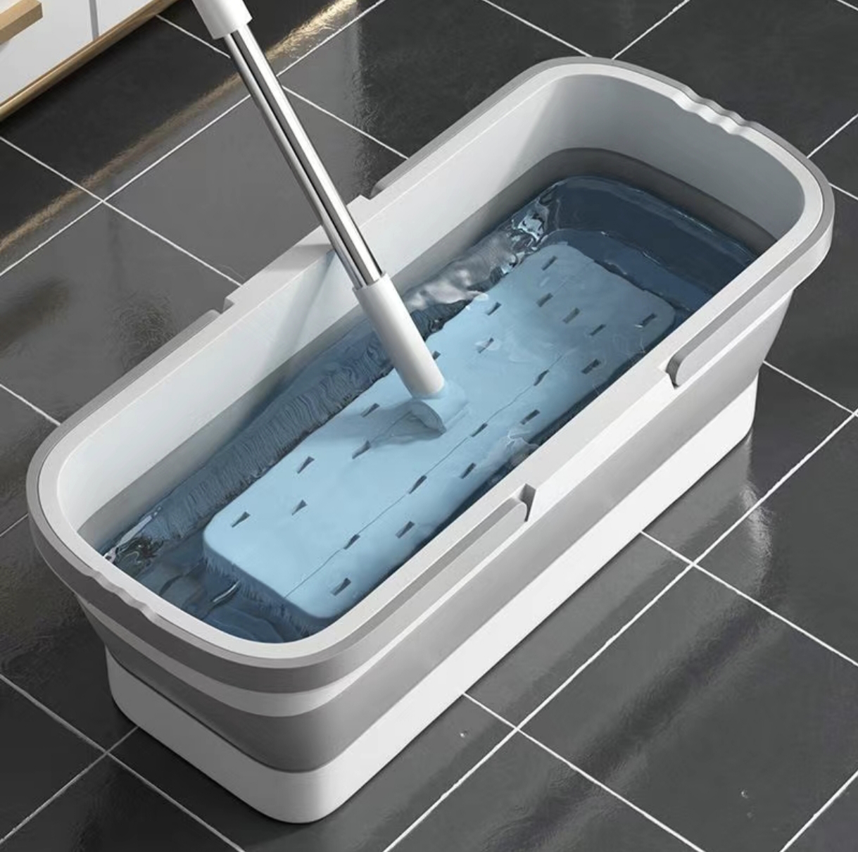 多功能防摔防锈拖布可折叠免手洗加大款水桶塑料桶