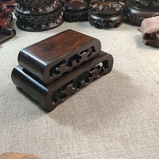 木非洲黑檀书卷底座