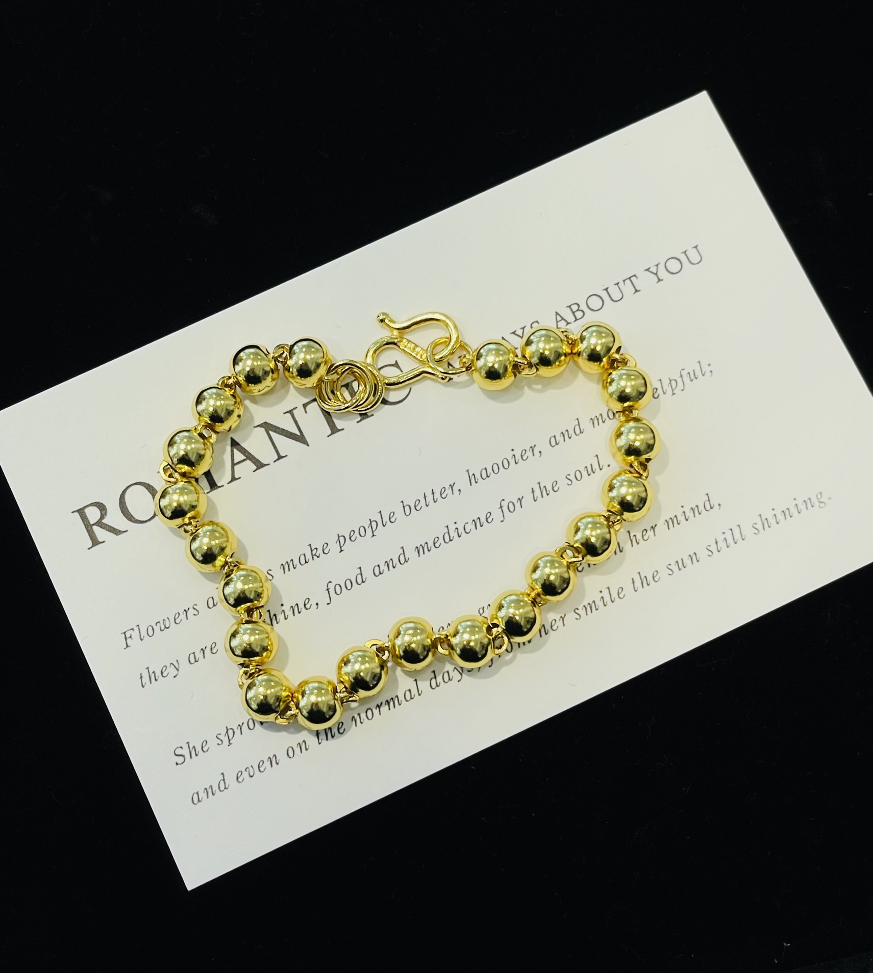 足银手链 足银990【黄色经典珠珠手链】百搭经典不过时