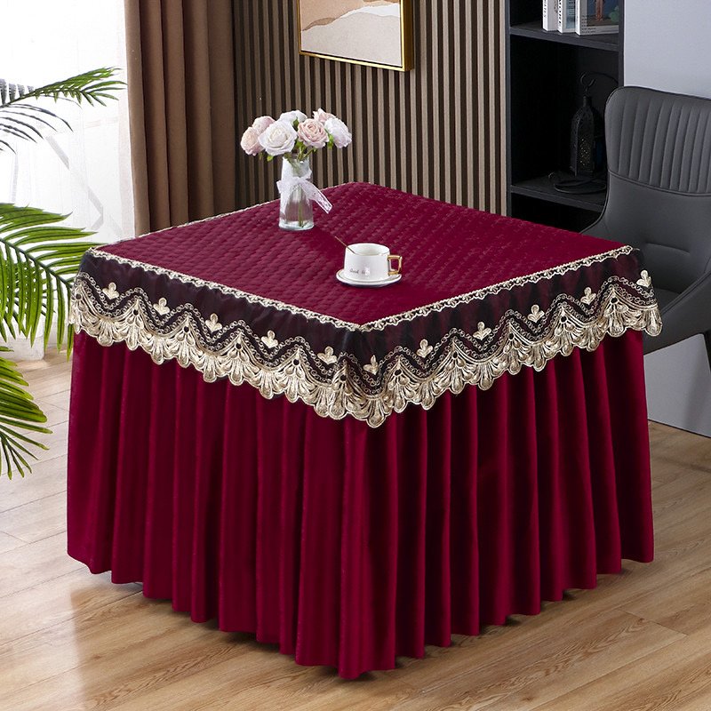 新款烤火罩正方形家用麻将机桌布烤火炉罩套电暖桌烤火桌罩套薄款