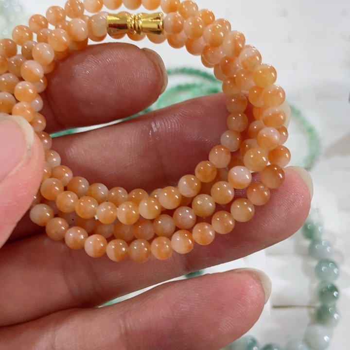 定制翡翠未镶嵌蓝*项链