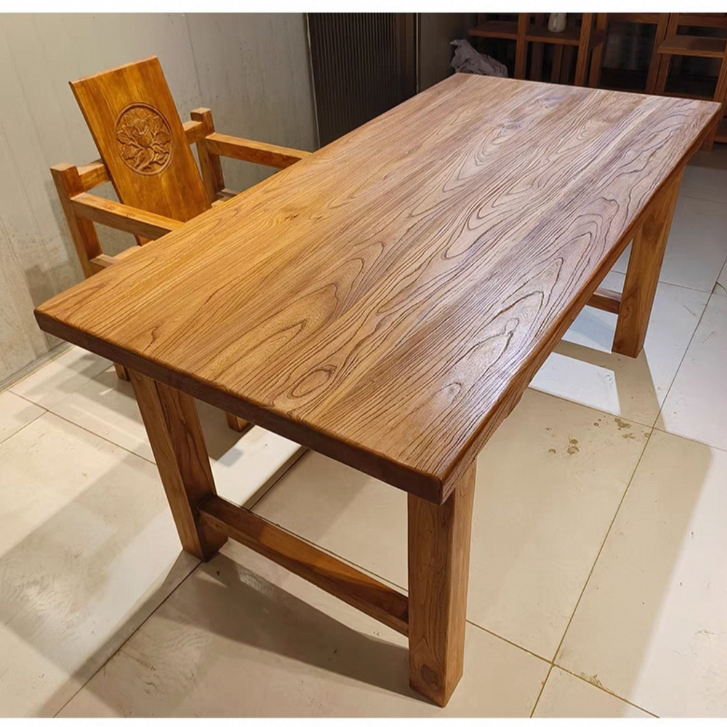 老榆木桌，茶桌餐桌办公桌实木桌子大板桌尺寸可以定制