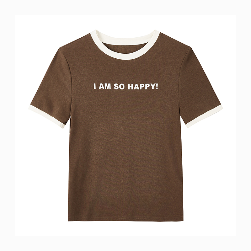 【尚雅专属】美式撞色字母印花T恤N2026