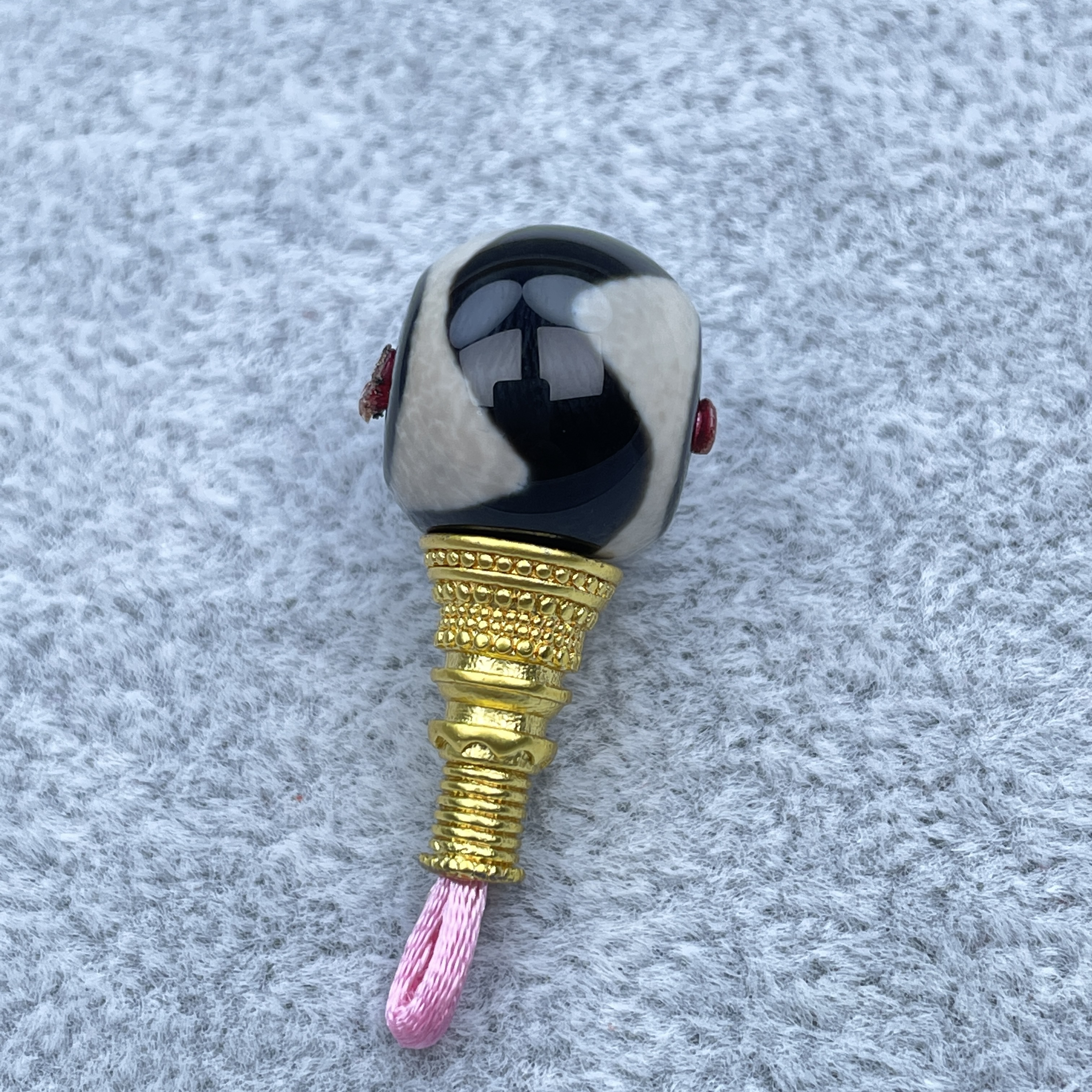 珠改虎牙三通高油高密高渗透尺寸12mm左右文玩配饰菩