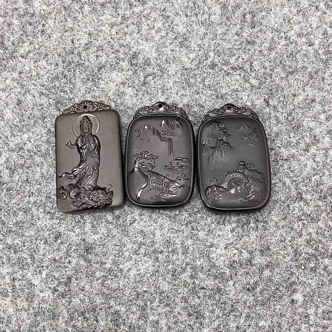 和田玉吊坠(不含链)未镶嵌恭**财