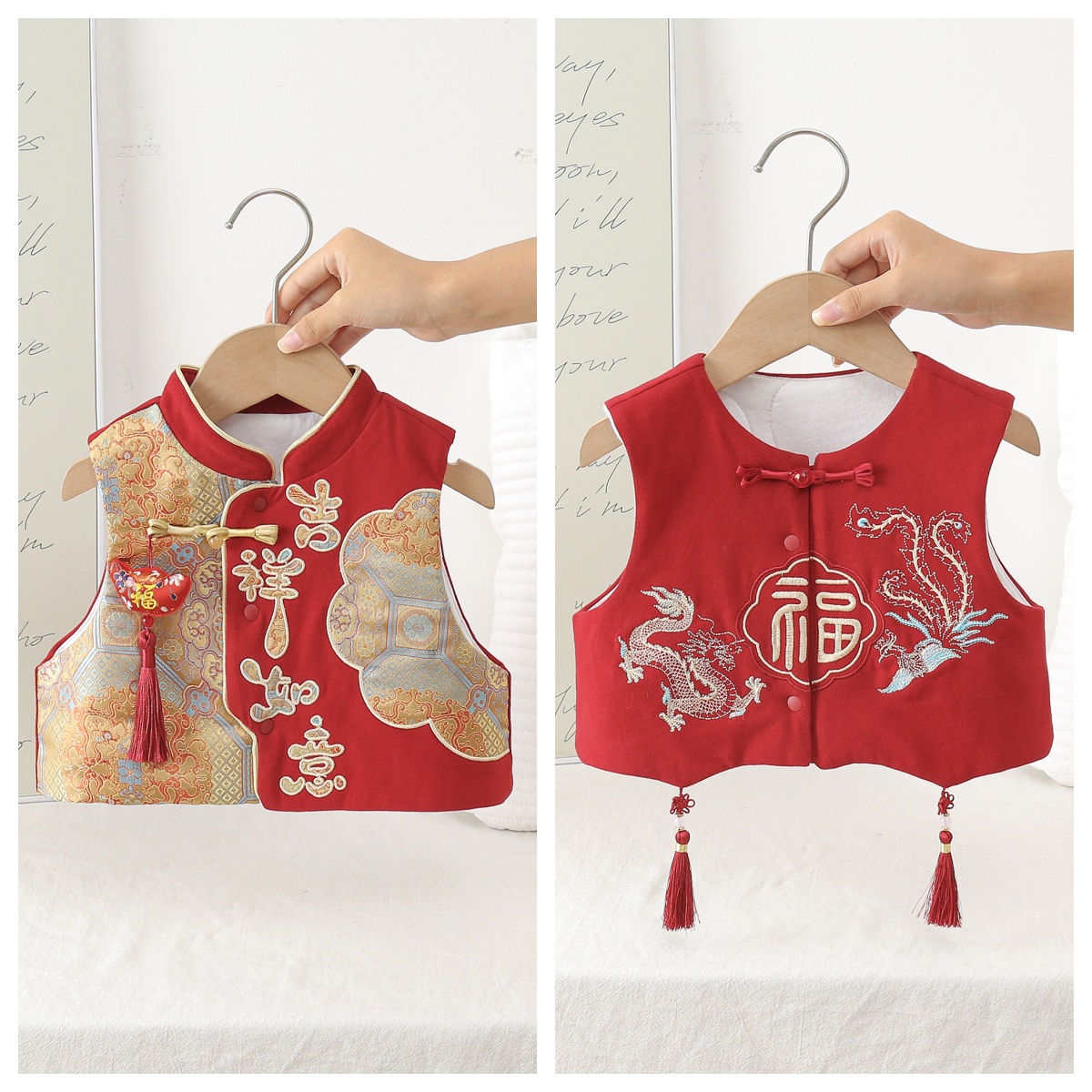 0-13个月新生儿薄棉秋冬59码马甲外套