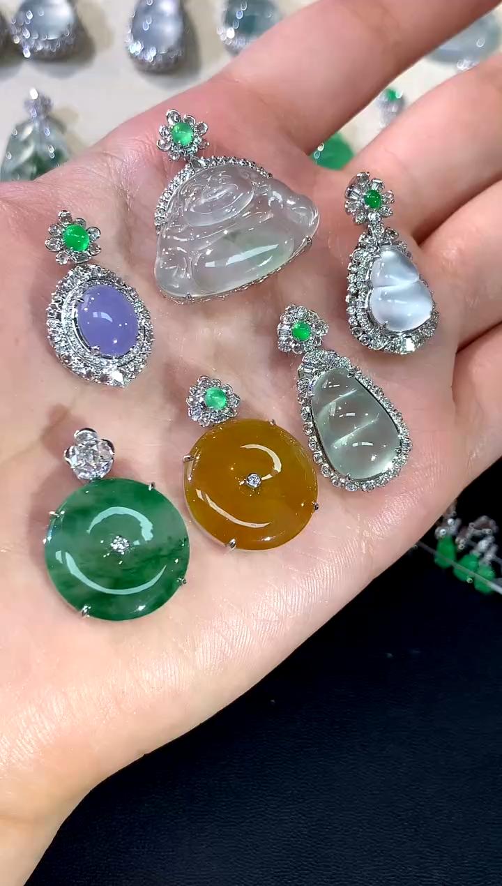 【彩虹盘】翡翠-18K金-多样性发一件-XY-GF13|CXQ21