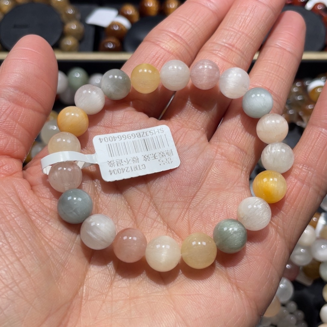 水晶未镶嵌手链彩兔毛9.3mm左右