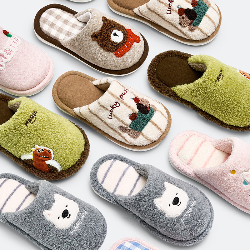 幸福玛丽兔子儿童棉拖鞋冬季女童家居室内可爱毛拖鞋宝宝女孩秋冬