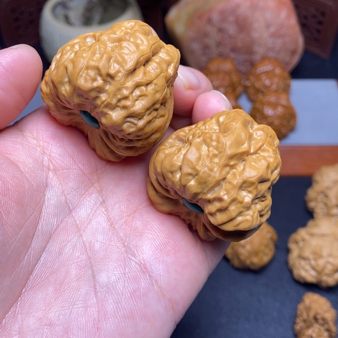 天***伴文玩核桃把件39蛙
