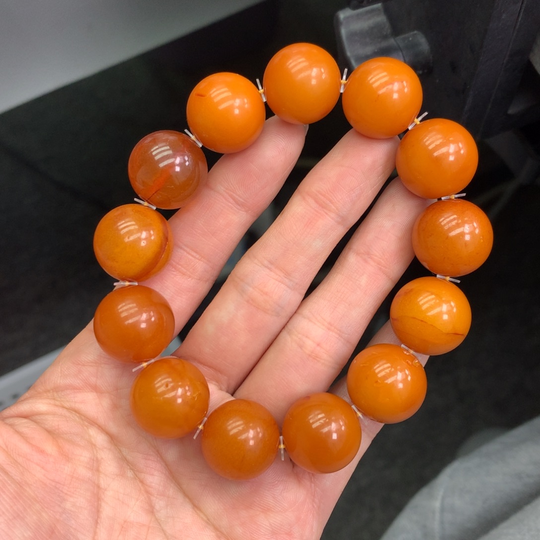 琥珀未镶嵌珠宝奇石17mm➕