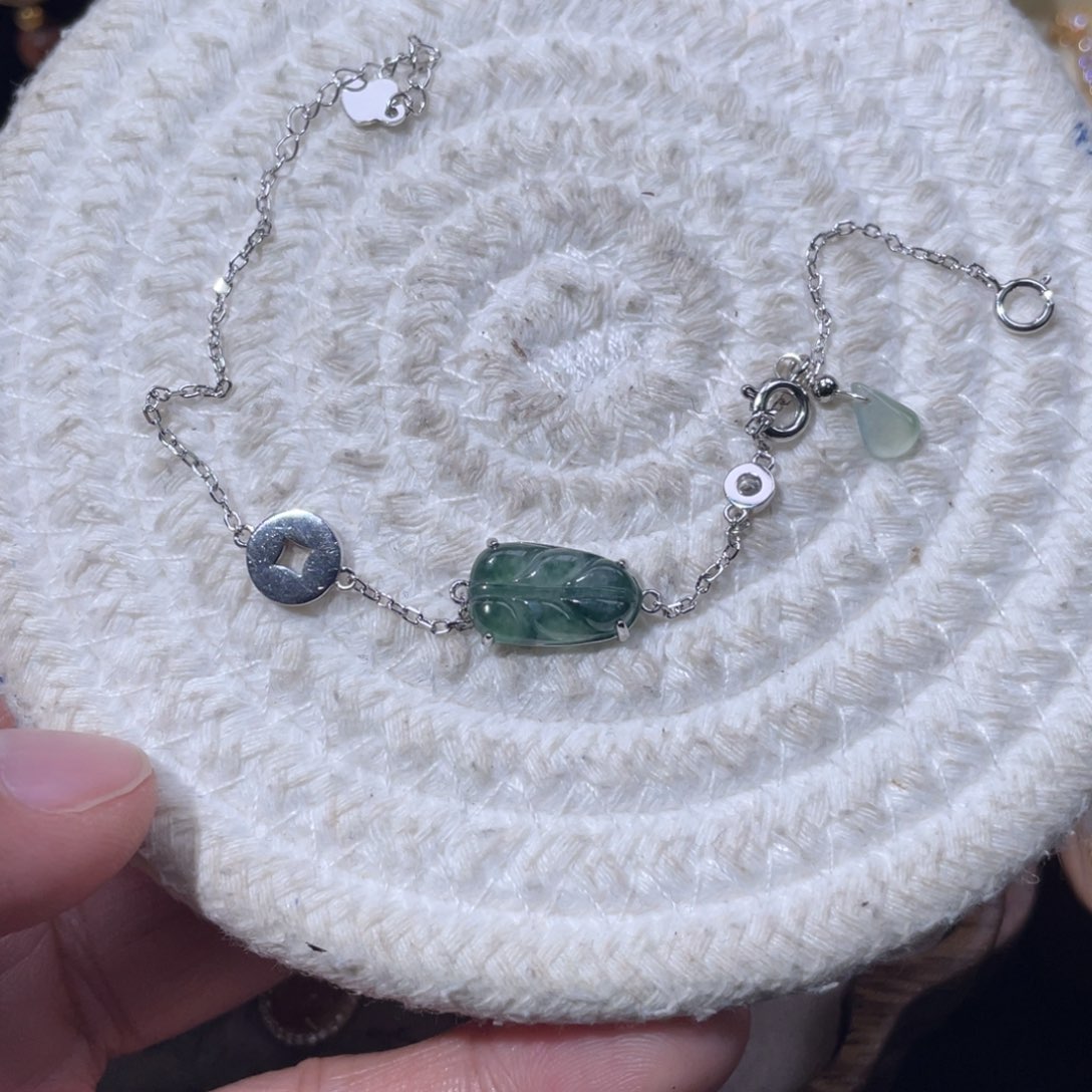 翡翠银S925镶嵌颈饰