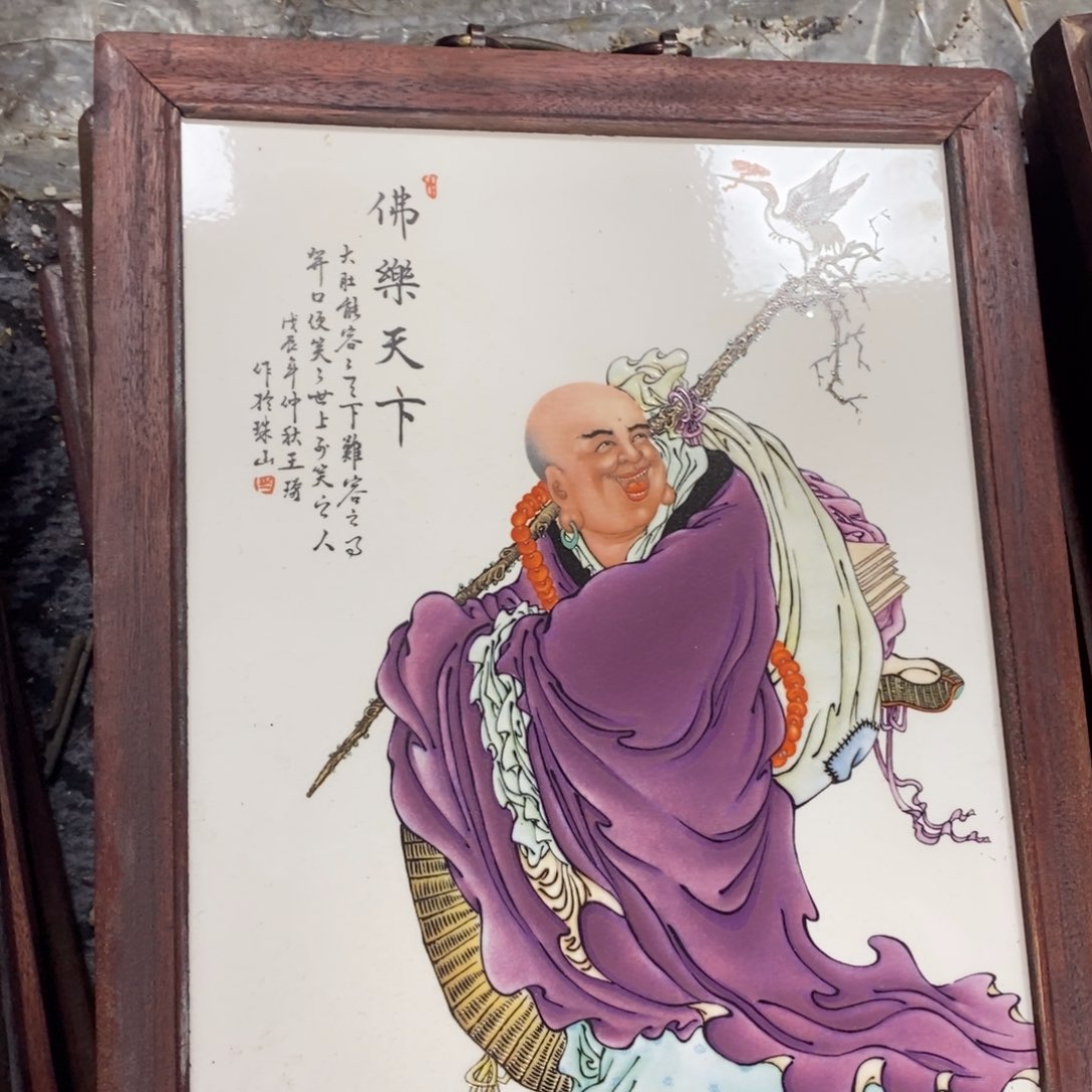 瓷片37*28厘米景德镇瓷板画柴窑烧制