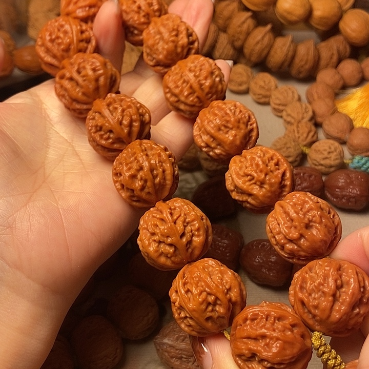 手串文玩核桃珊瑚纹八棱