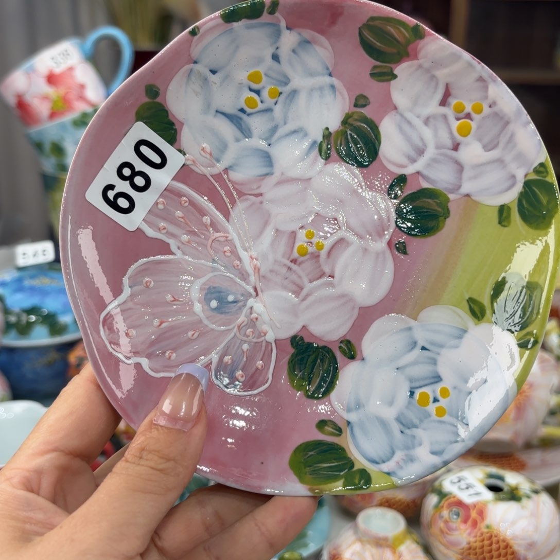 瓷片景德镇手绘高温釉下彩陶瓷茶具